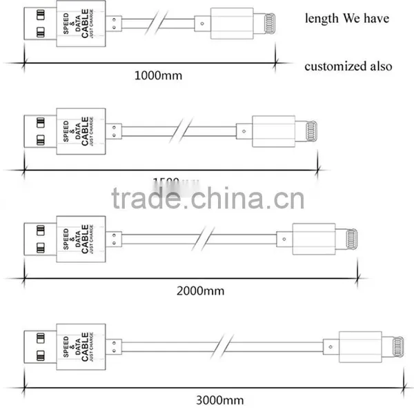 2 In1 Flat Noodle Usb Cable for Iphone & Samsung or Other Smart Phone photo-4