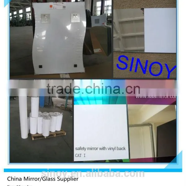 3MM 4MM 5MM Safety Dance Studio Mirror Glass /safety Vinyl Back With Double Coated Paint photo-5