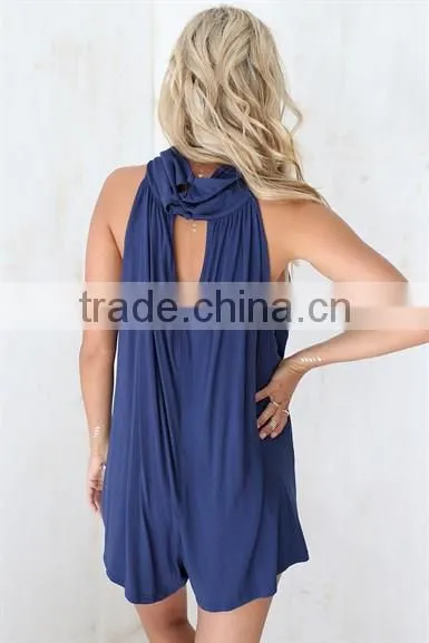 2015 Maiden Playsuit - Navy Jumpsuit Shorts Adult Short Jumpsuit photo-2