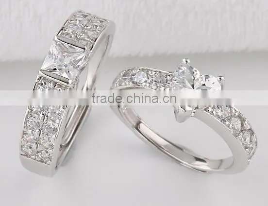 2016 Custom Diamond Engagement Ring 925 Silver Couple Ring, 925 Italian Silver Ring photo-4