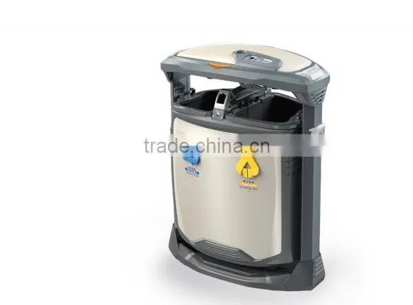 Galvanized Steel Waste Bin Container Outdoor Street Furniture H-01A