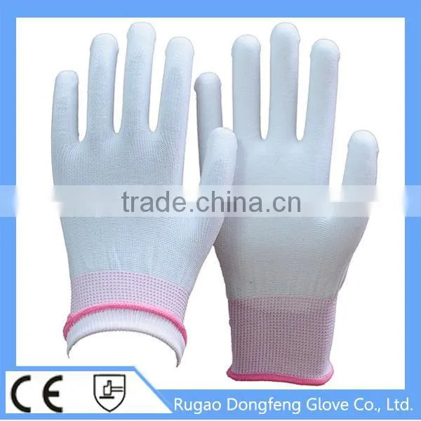 13 Gauge Seamless White Knitted Person Winter Nylon Glove photo-6