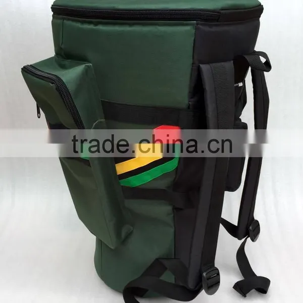 Djembe Bags Pro Dark Green With African Rasta Stripe photo-4