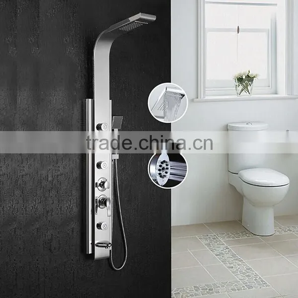 Bathroom Fittings Luxury Mirror Finish 304 Stainless Steel Set Column Shower Panel Y-014 photo-2