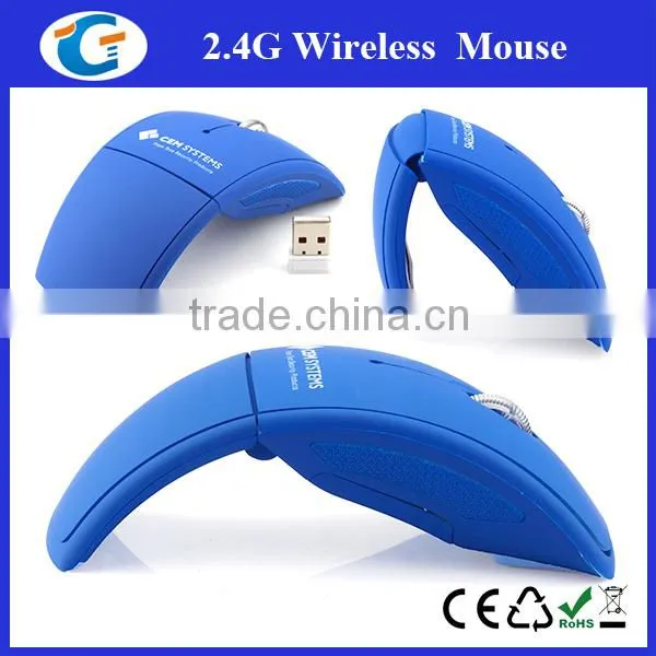 Wireless 2.4ghz Usb Folding Mouse With Oem Printing photo-2