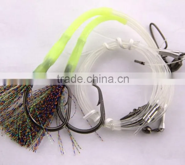 Groper Heavy Duty Rigs Two Flasher 13/0 Recurve Circle Hooks Effective on Other Deep Water Fish photo-4