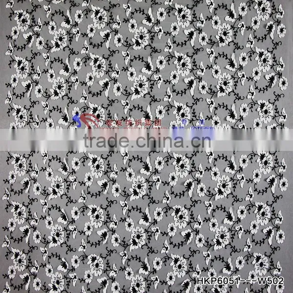 European Popular Solid Butterfuly Embroidered Fabric For Female Long Dress Breathable Mesh Milk Silk Thread Stitching Posy Cloth photo-5