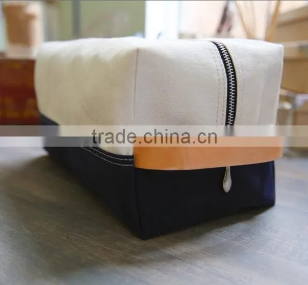 Personalized Women's Waxed Canvas Toiletry Bag /waxed Canvas Cosmetic Bag /selvage Denim Bags and Pouches Quality Choice photo-2