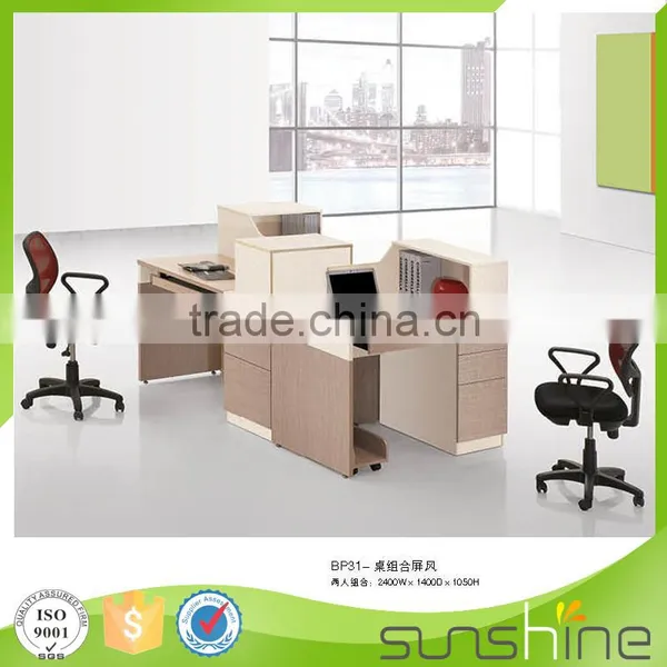 Single Office Desk With Partition Practical Design With Wire Management and Folded Bed China Manufacturers photo-2