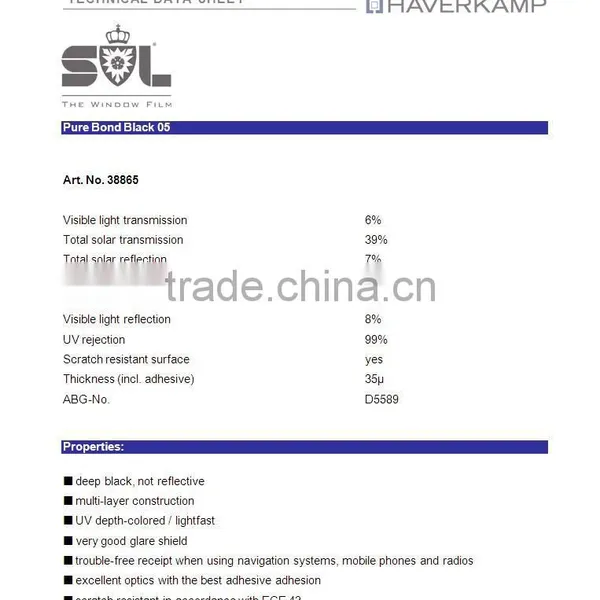 SL Automotive Film - Pure Bond Black 05 Car Solar Protection Film photo-2