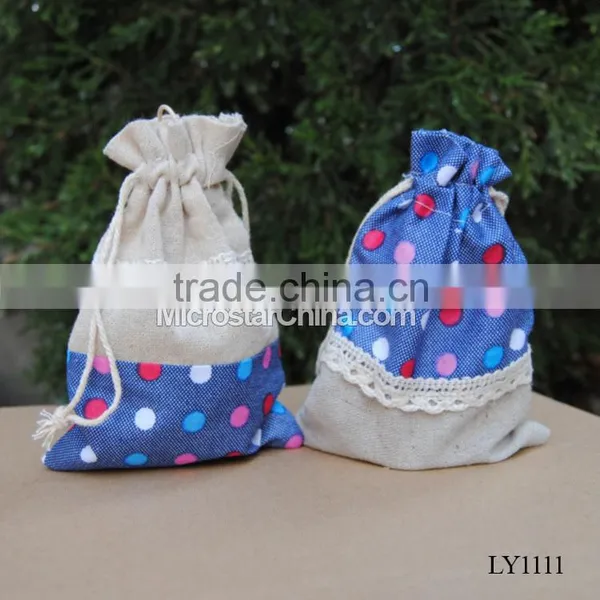 10*13cm IN Stock 2016 Fashion Cotton Bag for Girls photo-5