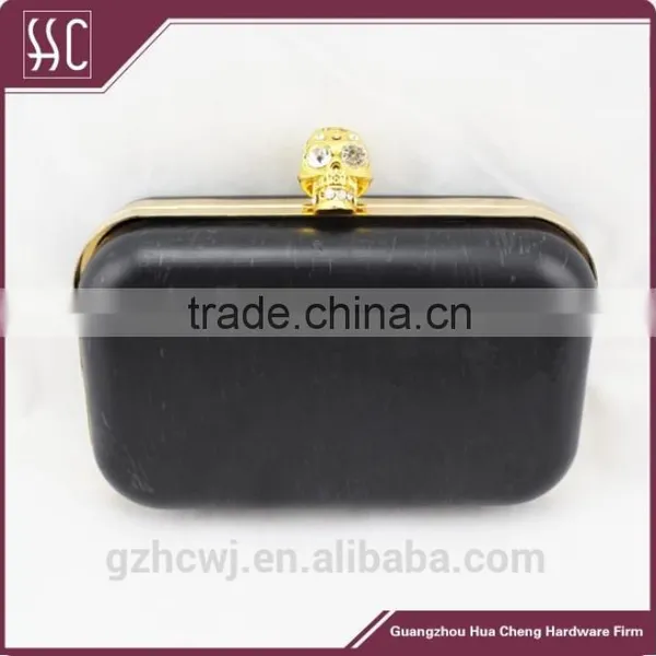 Shiny Gold Skull Head Clutch Frame With Hard Shell & Boxes Purse Frame photo-2