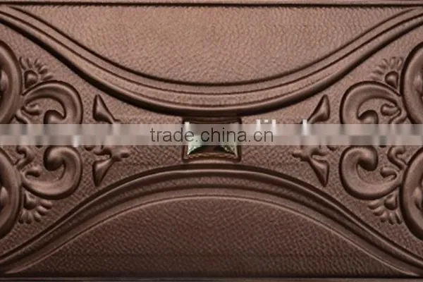 2016 New Prevalent Luxury Soundproof Leather 3D Wall Paneling/Hot Sale Leather 3d TV Wall Panel With Decorative Leather