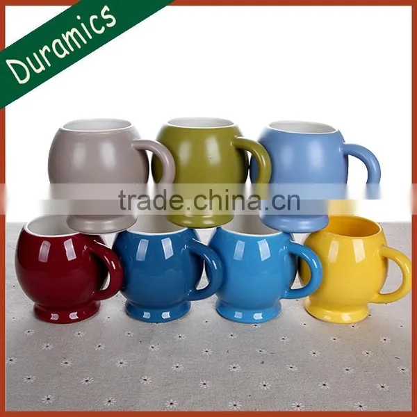 400ml 14oz Ceramic Coffee Mug Stoneware Tea Cup Solid Color Factory Directly Sale
