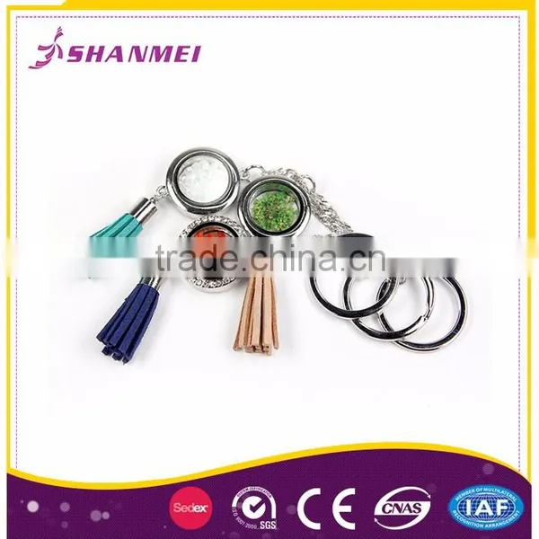 ODM Offered Factory Round Frame Flower Image Custom Metal Key Ring photo-6