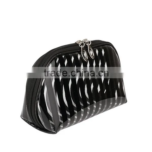Stripe PVC Transparent Toiletry Bag Portable Travel Cosmetic Bag photo-6
