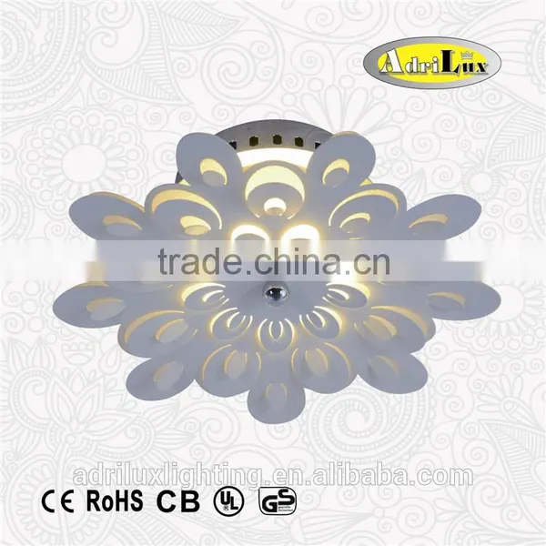 White Peacock Screen Lampshade LED Lighting Fixtures Wall Mounted