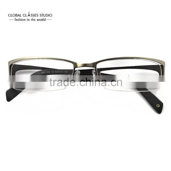 New Design Wholesale Modern Stainless Steel Name Brand Carmim Men/women Eyewear Glasses Optical Eyeglasses Frame AW102 photo-4