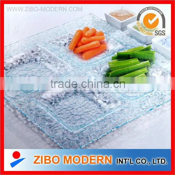 glass serving plate