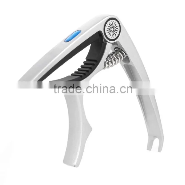Guitar Capo Zinc Alloy Pull Pins for Acoustic Electric Guitars Unique Versatile Silver photo-3