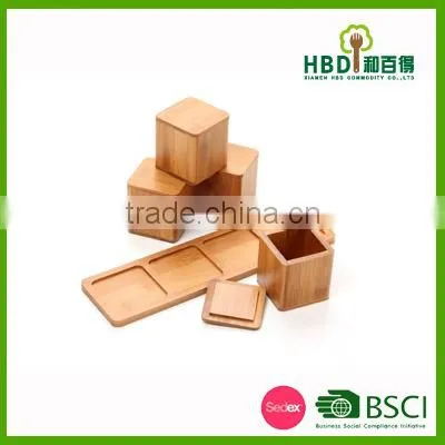 Wholesale Unique Kitchen Storage Box Bamboo Salt Box photo-4