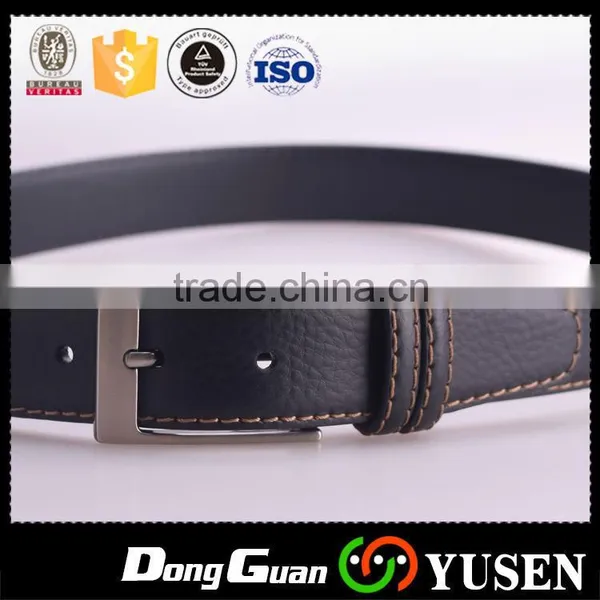 High Quality Embossed Logo Custom Fashion Mens Genuine Leather Belt photo-4