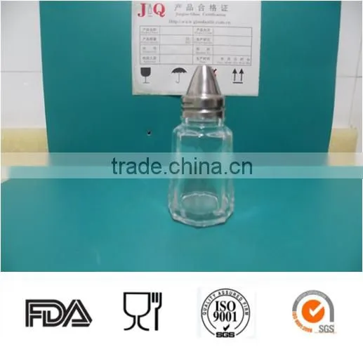 Different Glass Spicy Jar With Stainless Steel Caps photo-3