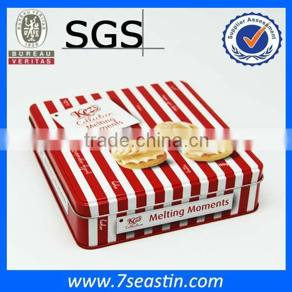 Square Cookie Tin Can Customized Design