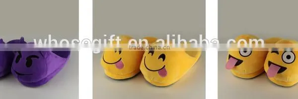 High Quality Purple Devil Plush Animal Cute Emoji Slippers for Wholesale photo-2