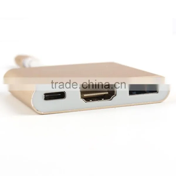 3 In 1 USB Type C To HDMI Adapter USB-C Hub for New Mackbook photo-3