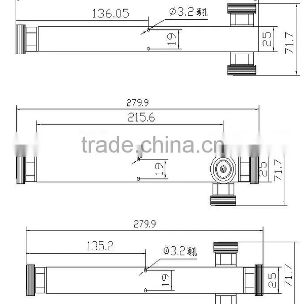 Power Splitter/Divider (800-2500/800-2700/698-2700MHz, 500W, 7/16 DIN-F, 2/3/4 Ways) photo-4