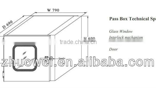 Pass Box, Air Shower Clean Booth Station, Electronic Industry Used Clean Room photo-6