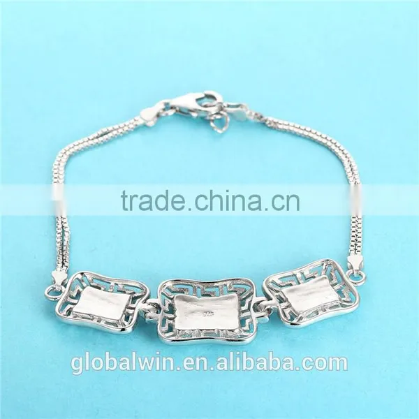 Antique Jewelry 925 Sterling Silver Men Bead Charm Bracelet Jewellery photo-3