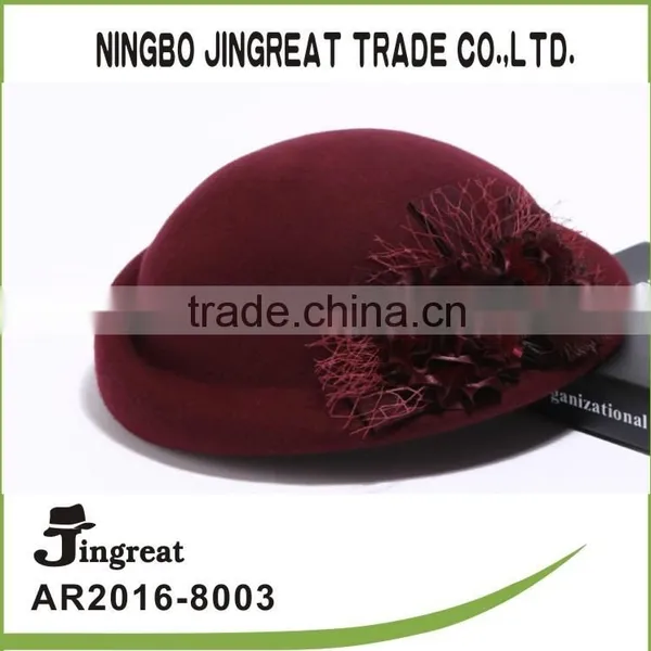 2015 New Autumn and Winter Hat Lady Korean Retro Beret Hat Tide Dome Warm Wool Hat.
