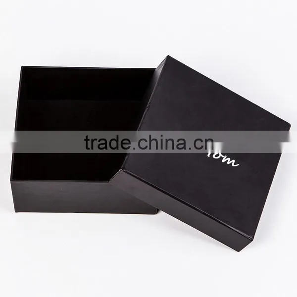 Black Cardboard Gift Package Hard Gift Paper Box photo-4