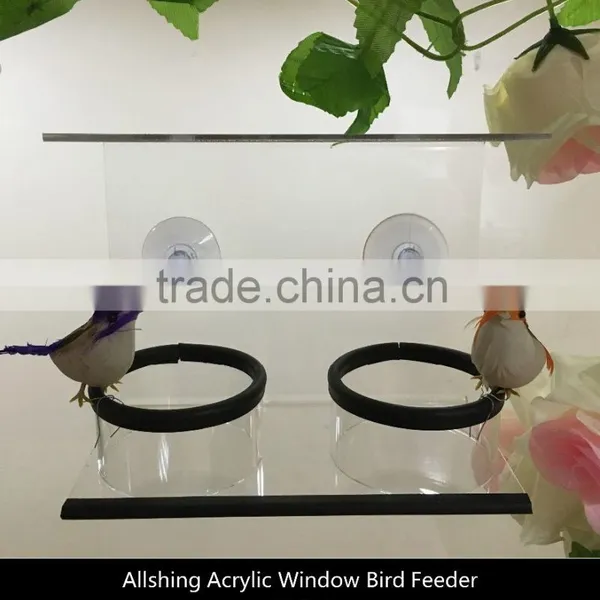 Wholesale Window Bird Feeder Clear Acrylic Bird Feeder With Strong All-Weather Suction Cups AS011 photo-2