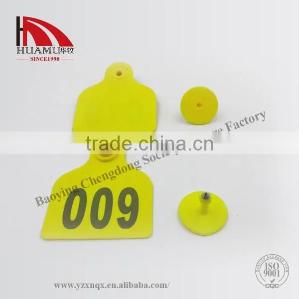 TPU Ear Tag for Buffalo in Yellow 49*43 mm photo-3