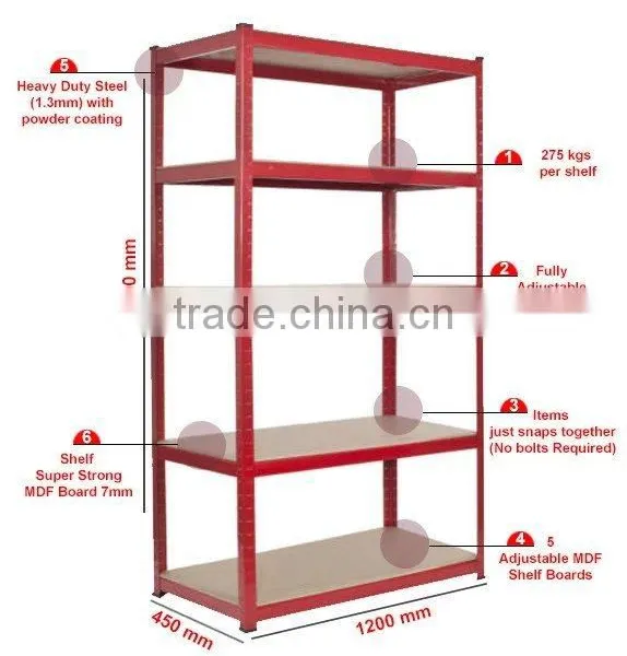 HEAVY DUTY METAL SHELVING UNIT INDUSTRIAL BOLTLESS SHELVES STORAGE RACKING photo-5