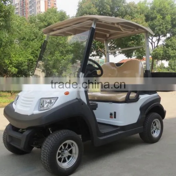 White 2 Seat Electric Golf Carts With a Small Rear Cargo photo-6