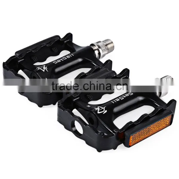 2Pcs SETSAIL 921 DU Bering Bike Pedals With Anti-skid Gear Frame Reflective Stripe Self-locking Pedals Bicycle Accessories Parts photo-2