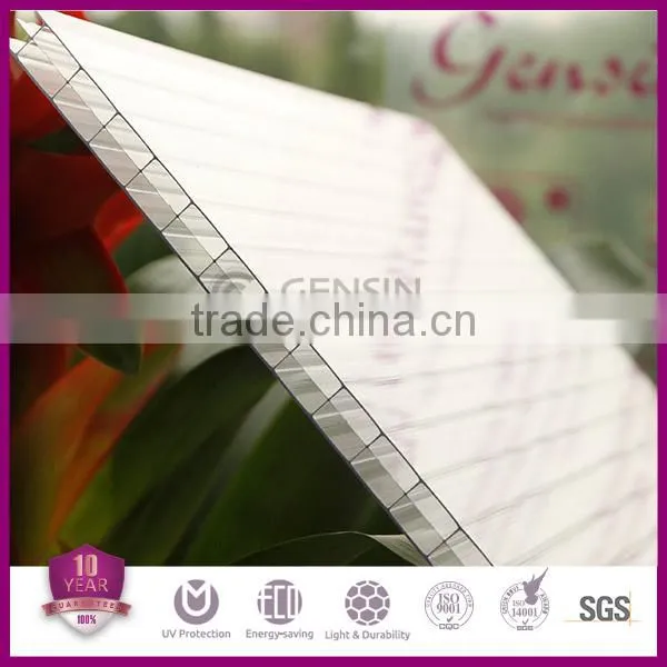 10mm Polycarbonate Triple-wall Sheet /pc Hollow Sheet /roofing Sheet photo-2