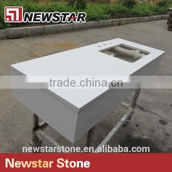 White Quartz Stone,Artificial Stone,Engineered Stone for Bathroom photo-2