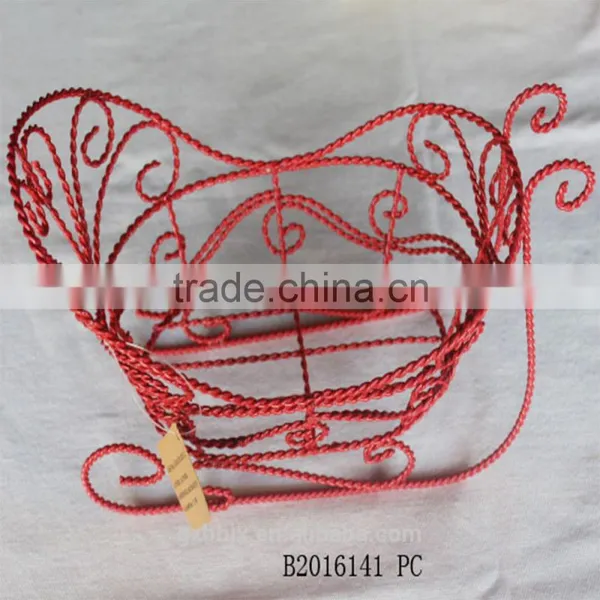 Metal Wire Miniature Baby Carriage Basket photo-2