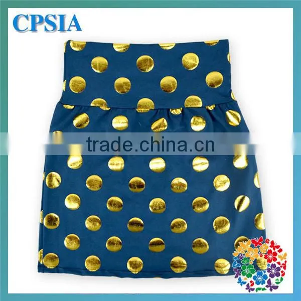 Posh Lavender Little Girls Skirts Gold Polka Dot Young Girls Wearing Short Skirts photo-6