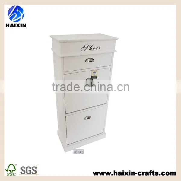 White Shabby Grey Shoe Cabinet/white Shoe Wooden Cabinet /wooden Storage Cabinet photo-5