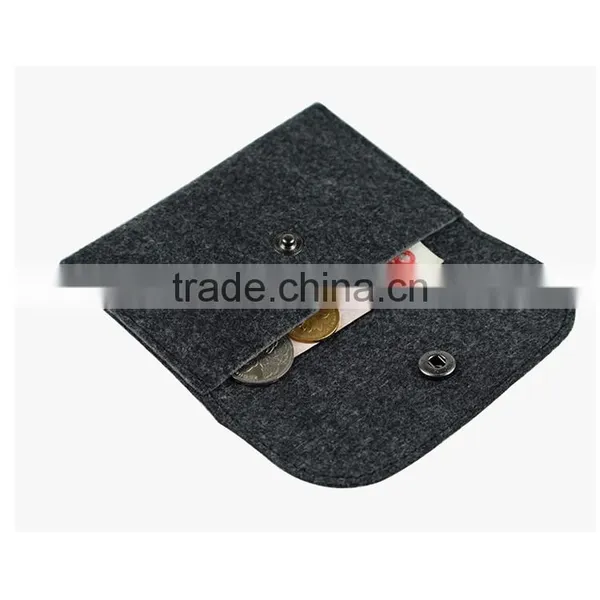 Eco Friendly Personalized Grey Felt Card Holder for Available photo-5