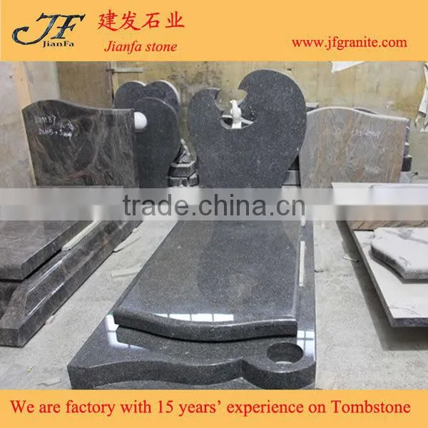 Chinese Green Granite Headstones Simple Design photo-5