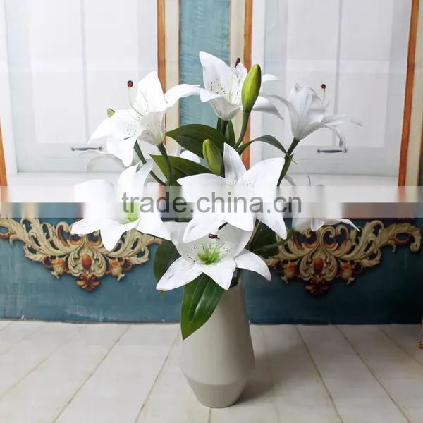 Handmade Wedding Decorative Artificial Flower Nature Touch Lily