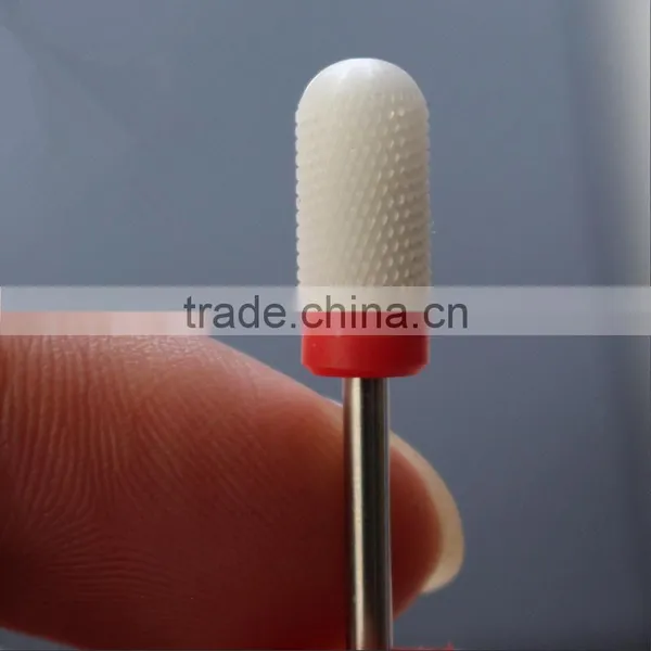 Nail Head Diameter 6.5MM Barrel Balll Total Length 40MM White Ceramic Burr White 1 Piece photo-3