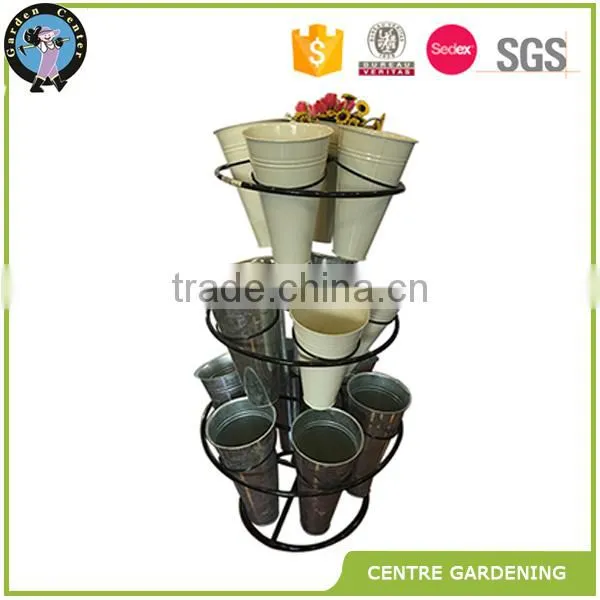 Home Flower Stands With Metal Vases photo-2